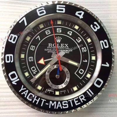 Stainless Steel Rolex Yacht Master Dealers Clock / Rolex Replica Wall Clock